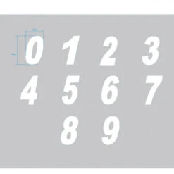 Numéros Découpés 70mm (vendu Par 10 Pièces)